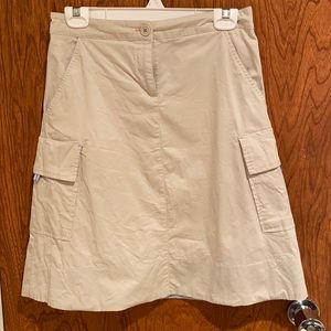 Cream Sitwell A-Line skirt with Cargo pockets